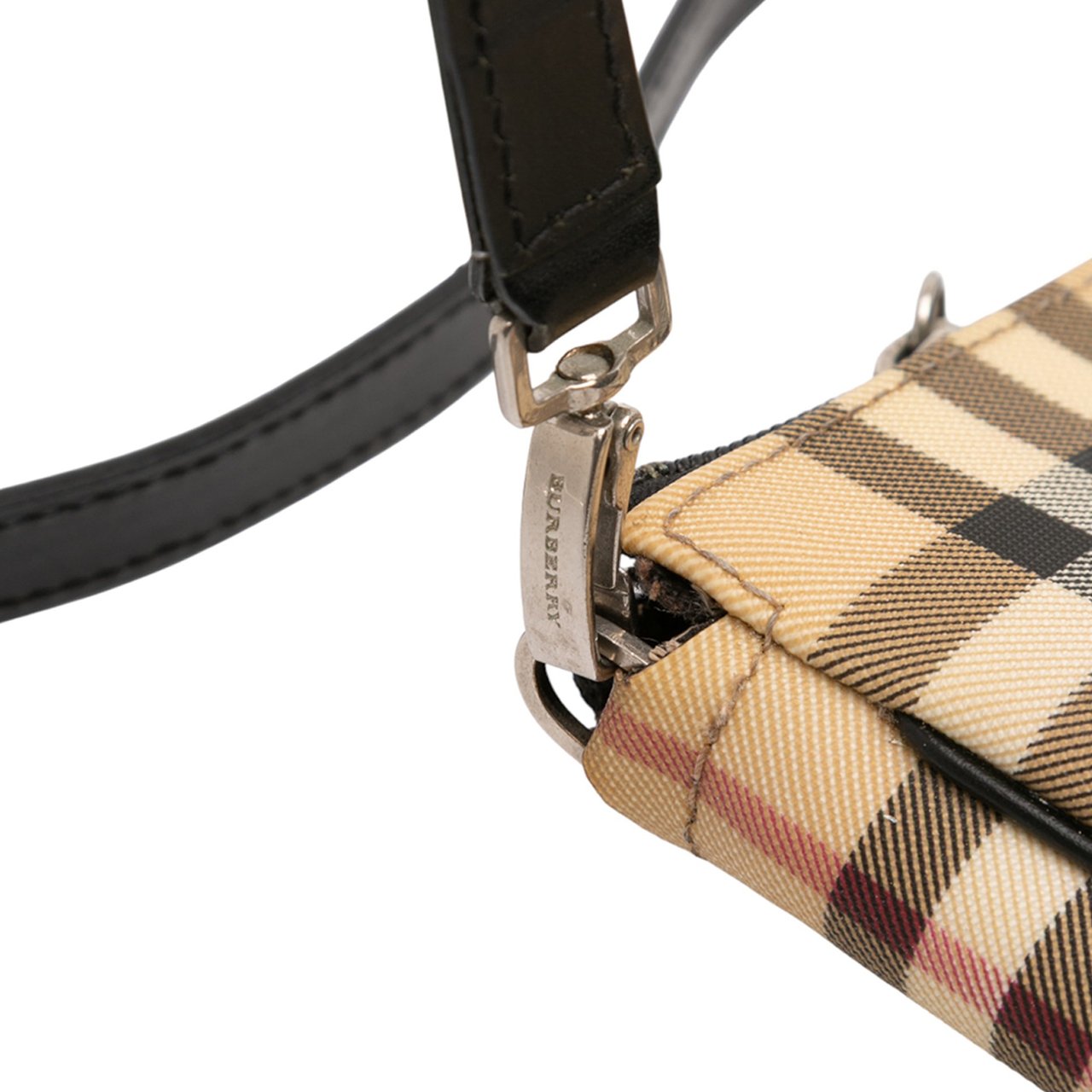 Burberry House Check Coated Canvas Crossbody Bruin