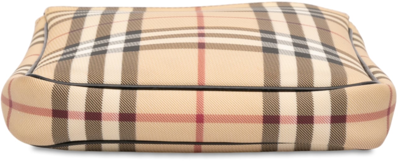 Burberry House Check Coated Canvas Crossbody Bruin