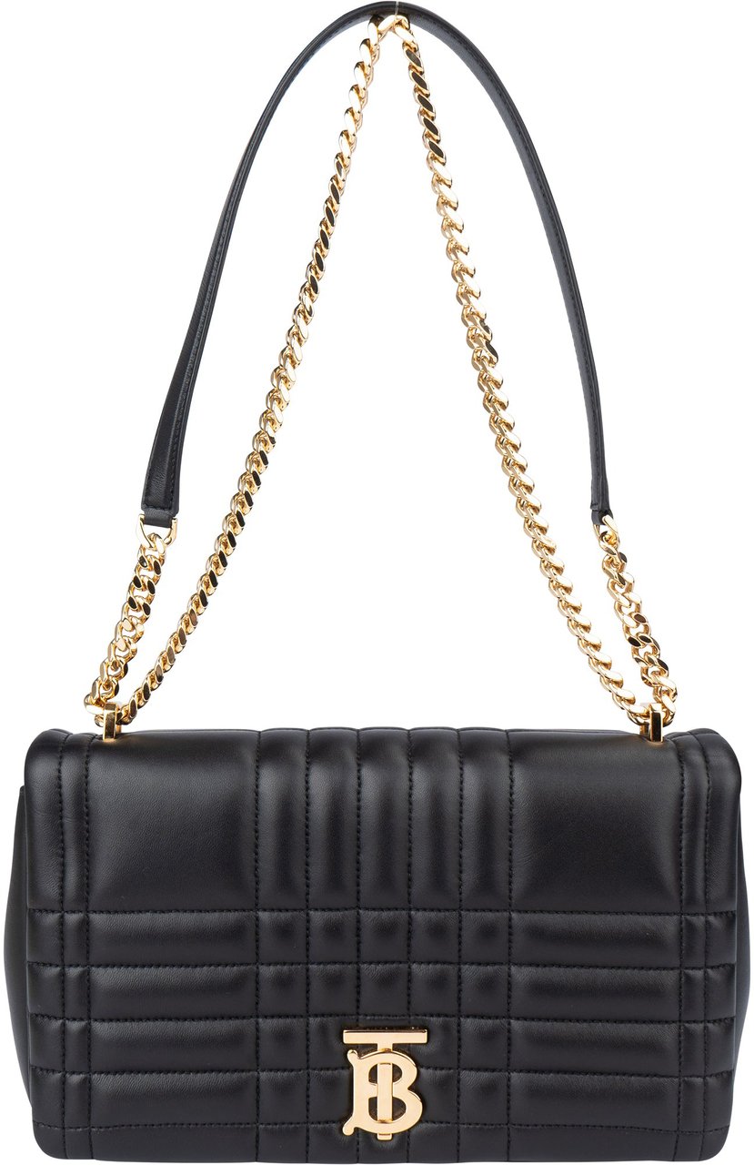 Burberry Burberry Quilted Leather Lola Crossbody Bag Zwart