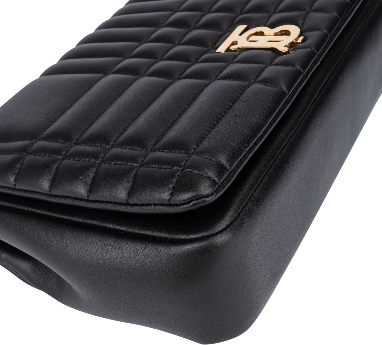 Burberry Burberry Quilted Leather Lola Crossbody Bag Zwart