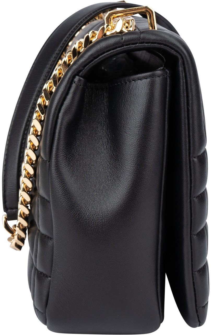 Burberry Burberry Quilted Leather Lola Crossbody Bag Zwart