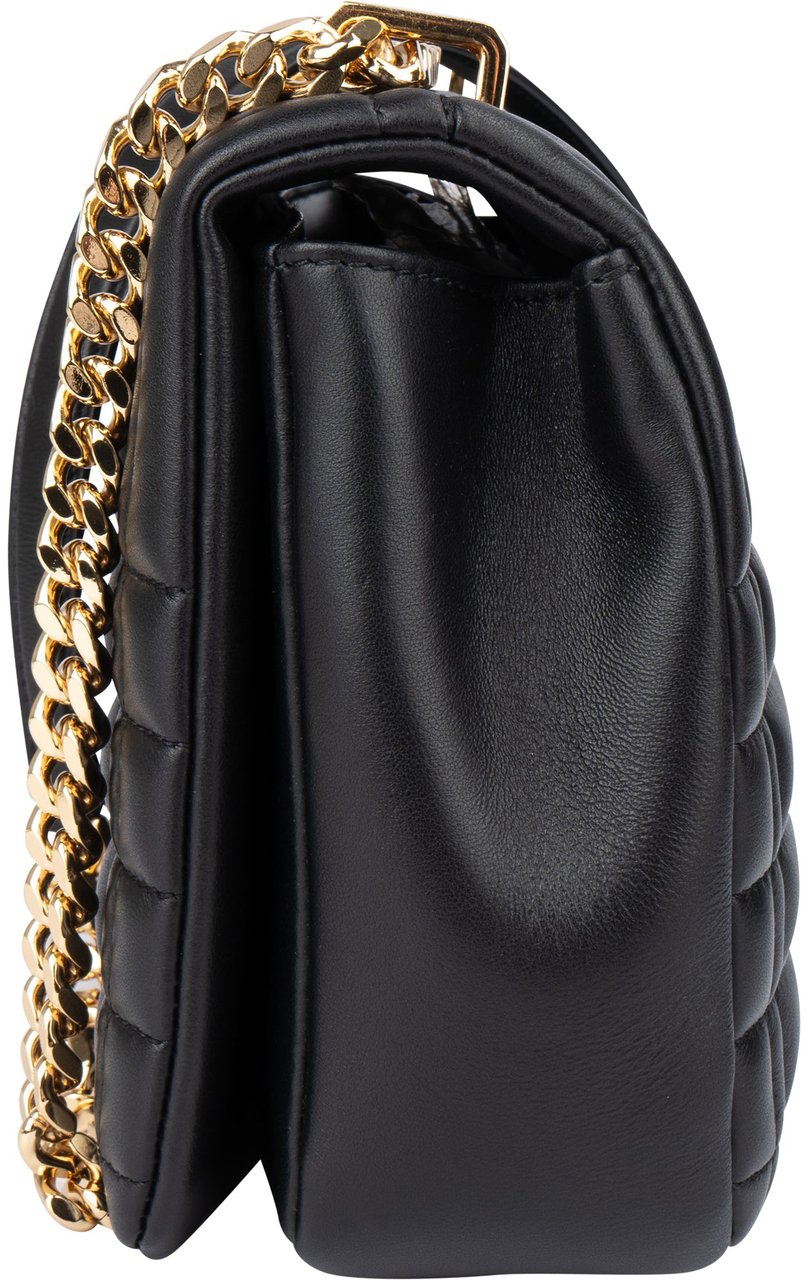 Burberry Burberry Quilted Leather Lola Crossbody Bag Zwart