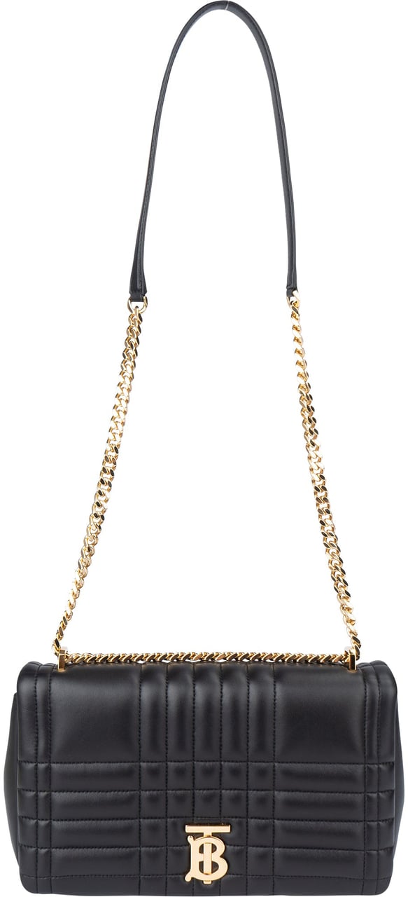 Burberry Burberry Quilted Leather Lola Crossbody Bag Zwart