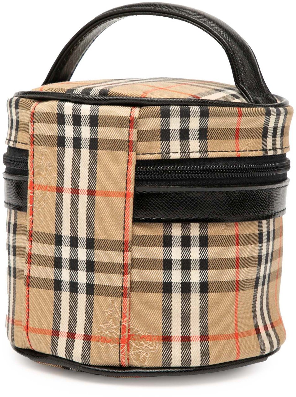 Burberry Haymarket Check Canvas Vanity Bag Bruin