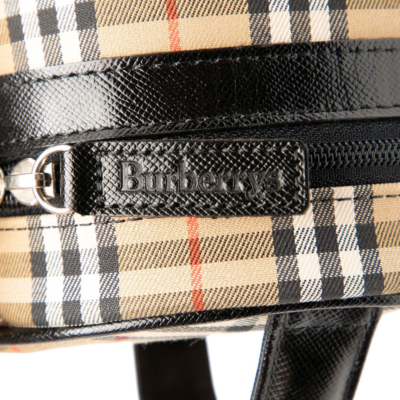 Burberry Haymarket Check Canvas Vanity Bag Bruin