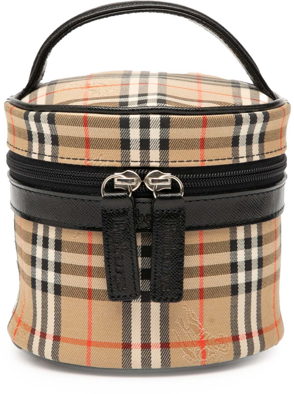 Burberry Haymarket Check Canvas Vanity Bag Bruin