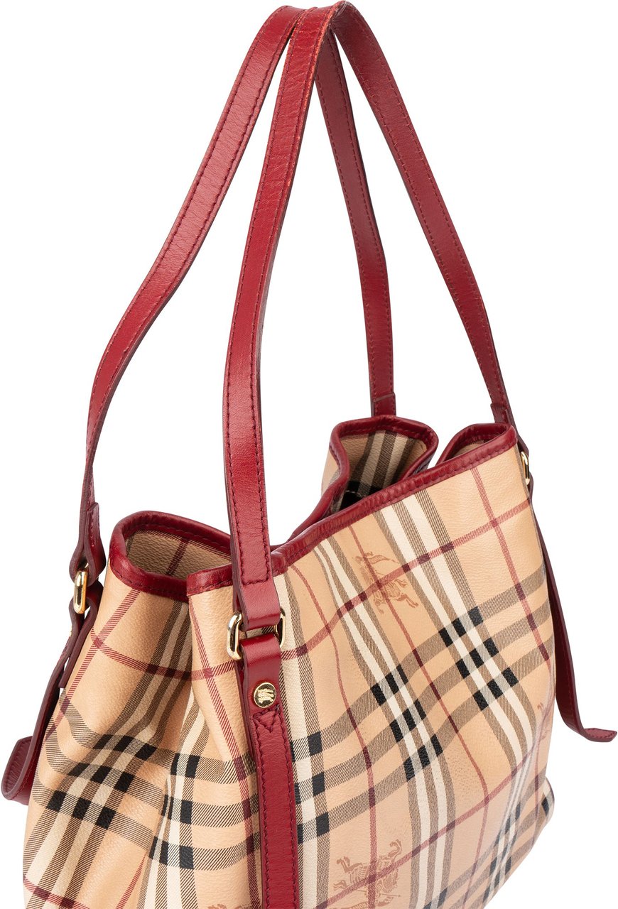 Burberry Burberry Nova-Check Monogram Haymarket Handbag Beige