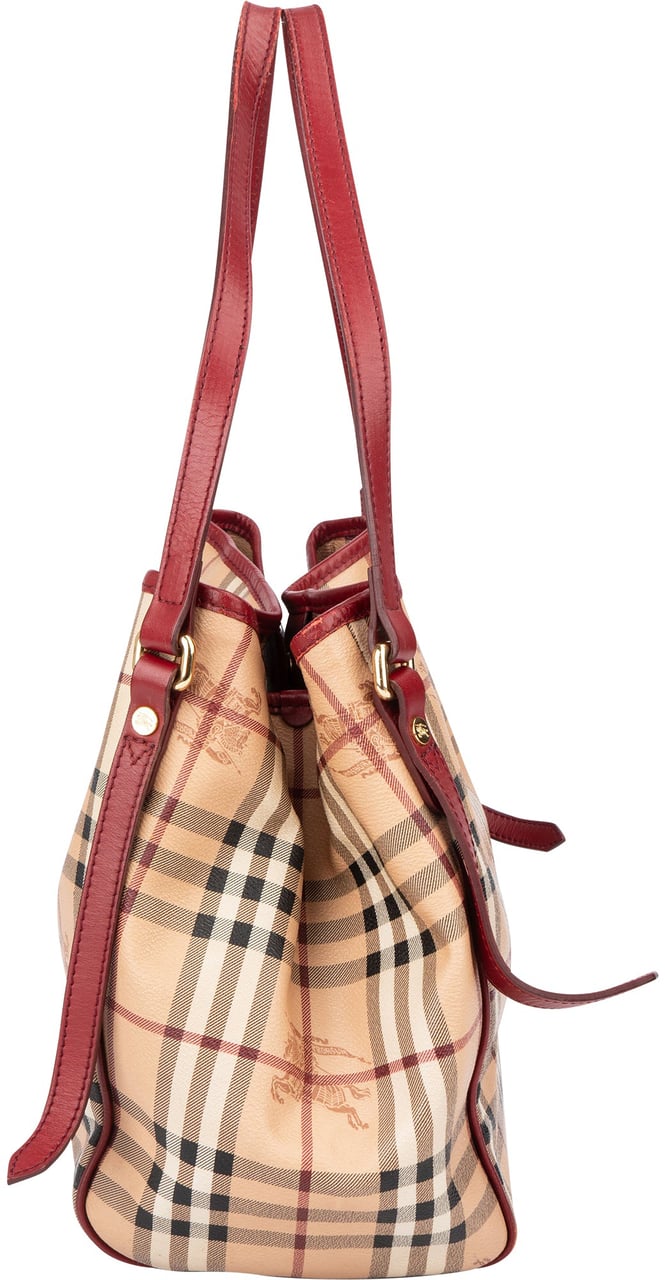 Burberry Burberry Nova-Check Monogram Haymarket Handbag Beige