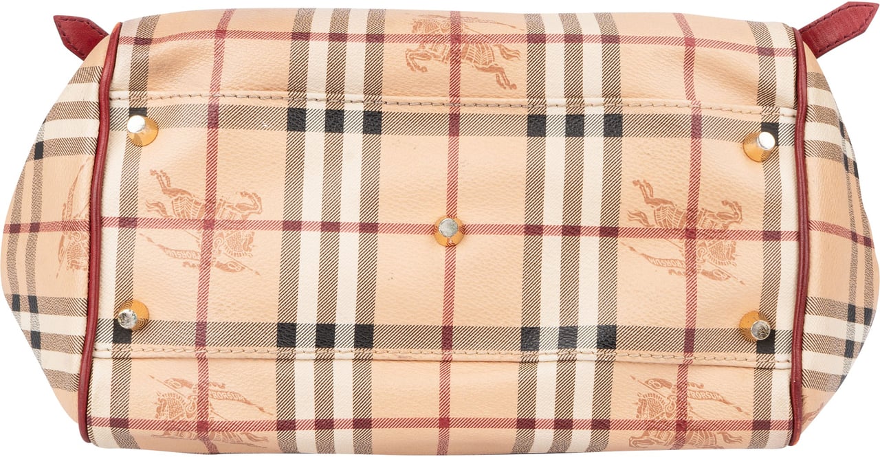 Burberry Burberry Nova-Check Monogram Haymarket Handbag Beige