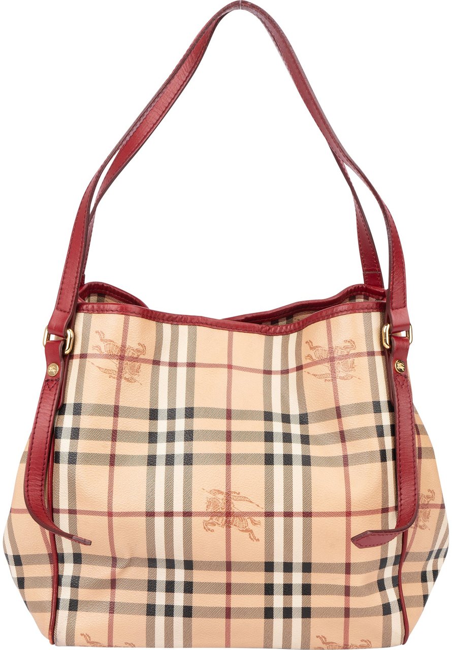 Burberry Burberry Nova-Check Monogram Haymarket Handbag Beige