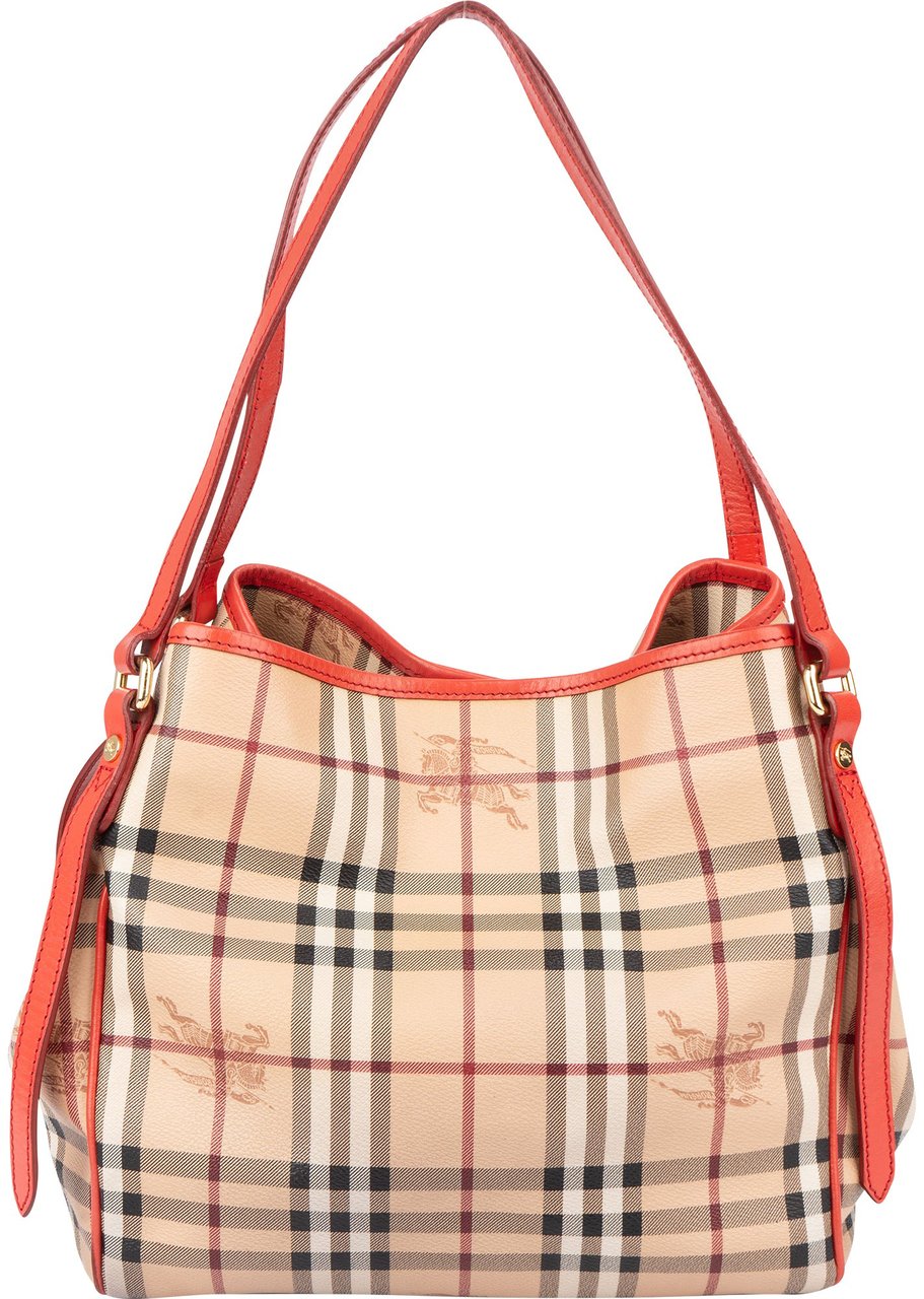 Burberry Burberry Nova-Check Monogram Haymarket Handbag Beige