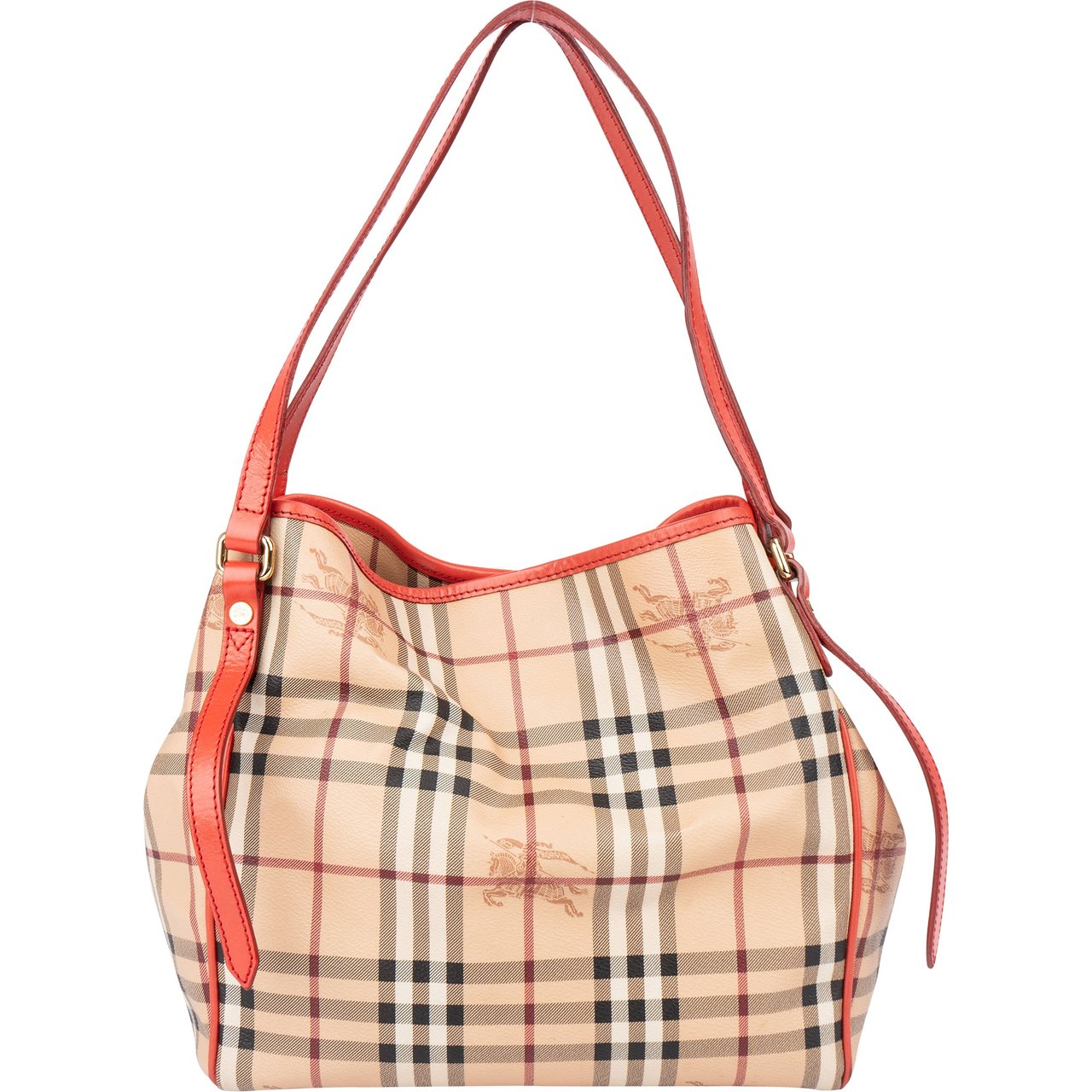 Burberry Burberry Nova-Check Monogram Haymarket Handbag Beige