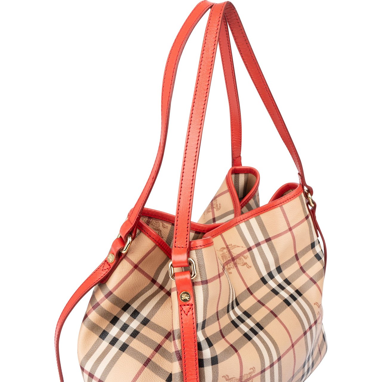 Burberry Burberry Nova-Check Monogram Haymarket Handbag Beige