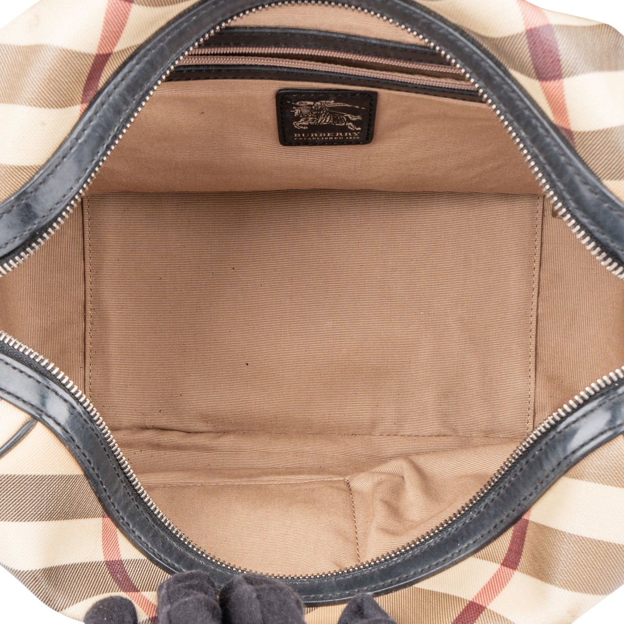 Burberry Burberry Nova-Check Monogram Handbag Bruin
