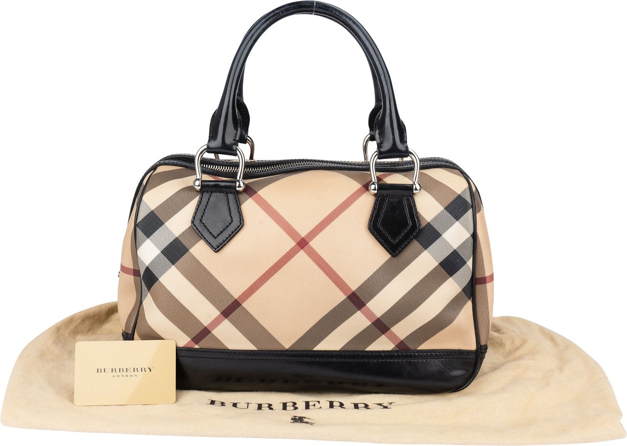 Burberry Burberry Nova-Check Monogram Handbag Bruin