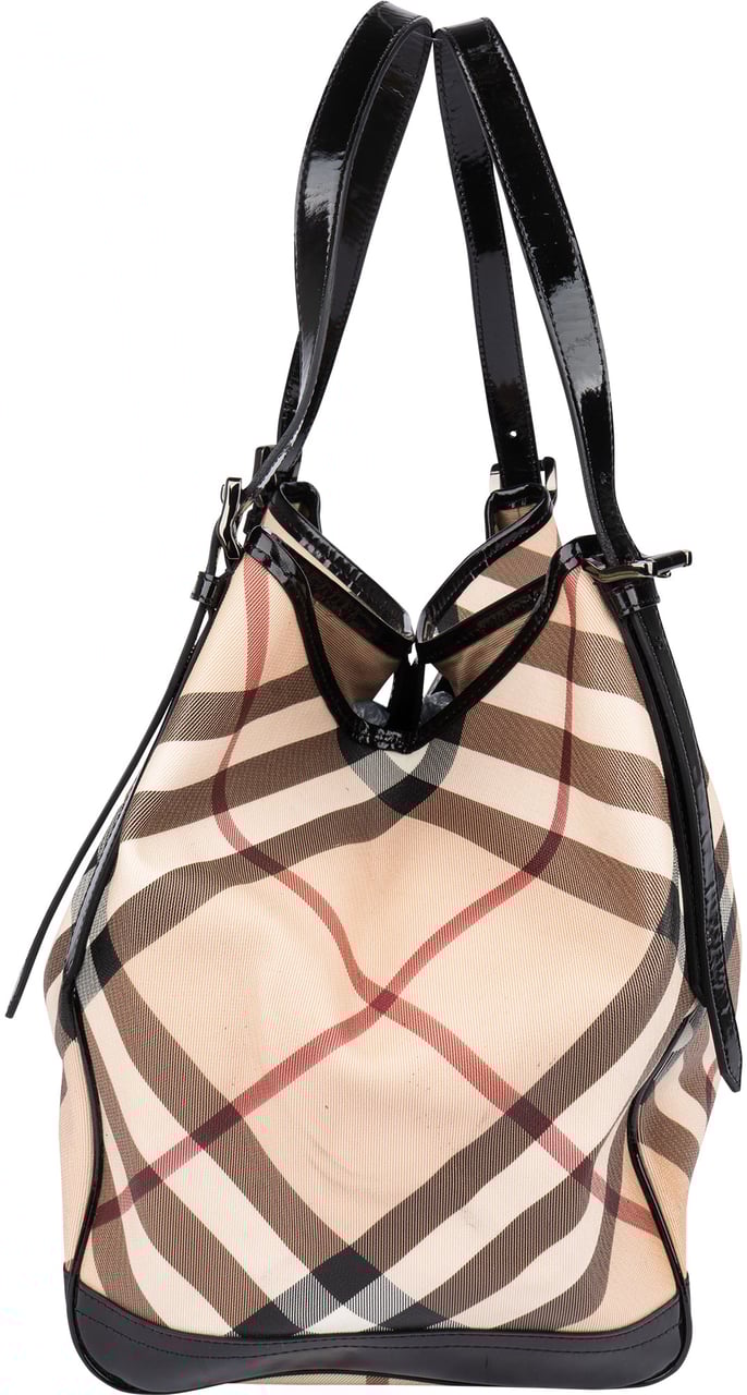 Burberry Burberry Nova-Check Monogram Handbag Beige