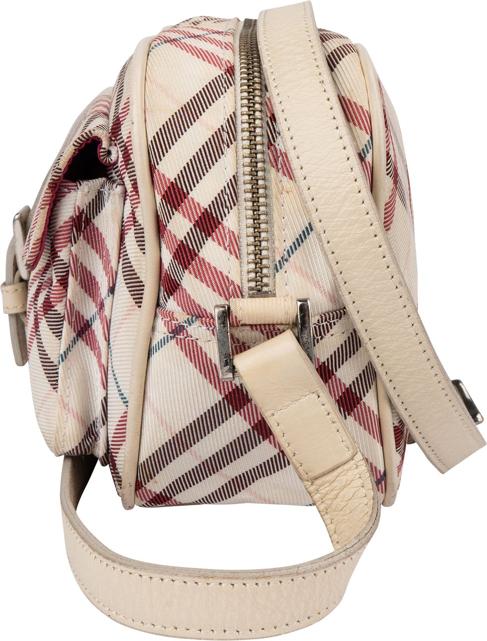 Burberry Nova-Check Blue Label Crossbody Bag Wit