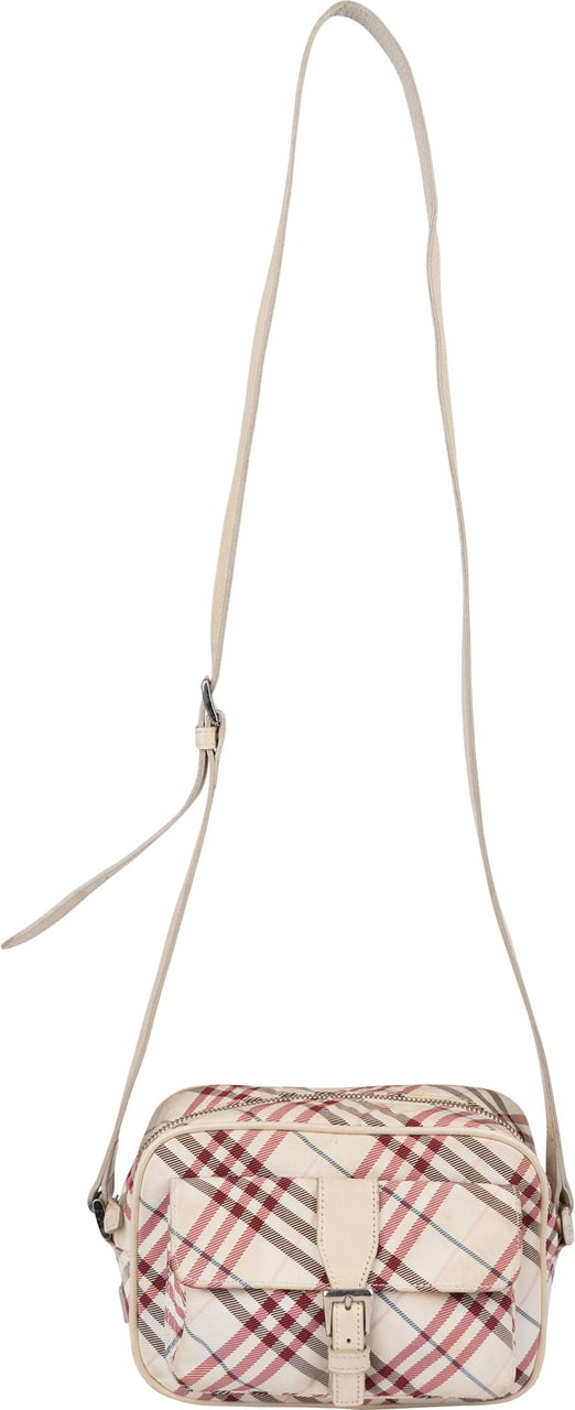 Burberry Nova-Check Blue Label Crossbody Bag Wit