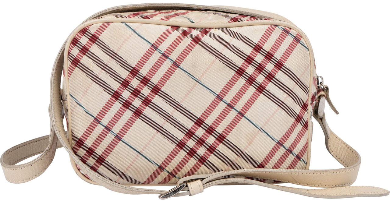 Burberry Nova-Check Blue Label Crossbody Bag Wit