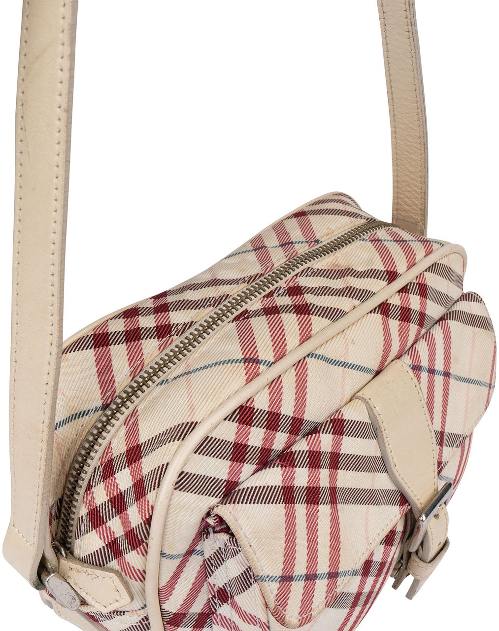 Burberry Nova-Check Blue Label Crossbody Bag Wit