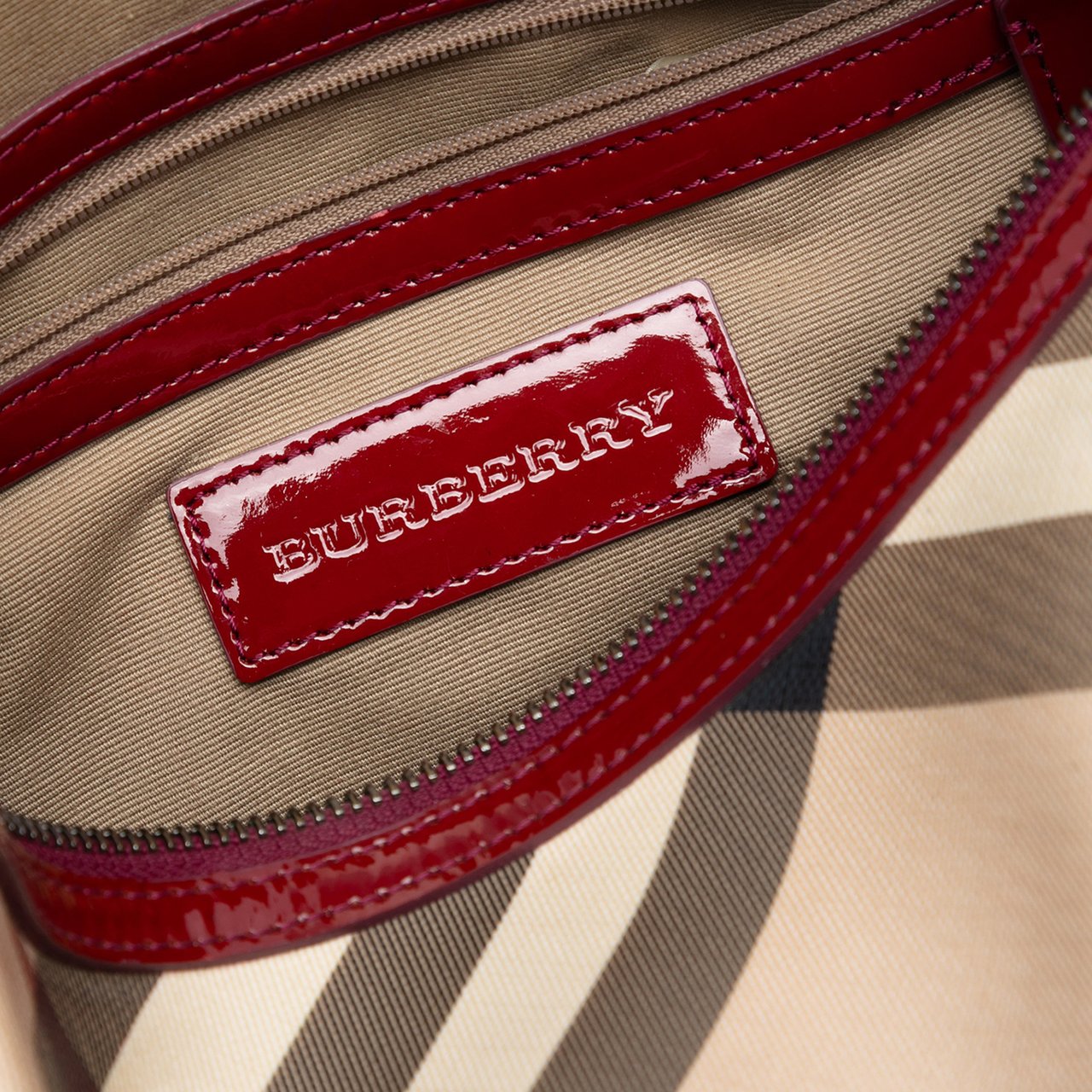 Burberry Supernova Check Canvas Chester Boston Bag Bruin
