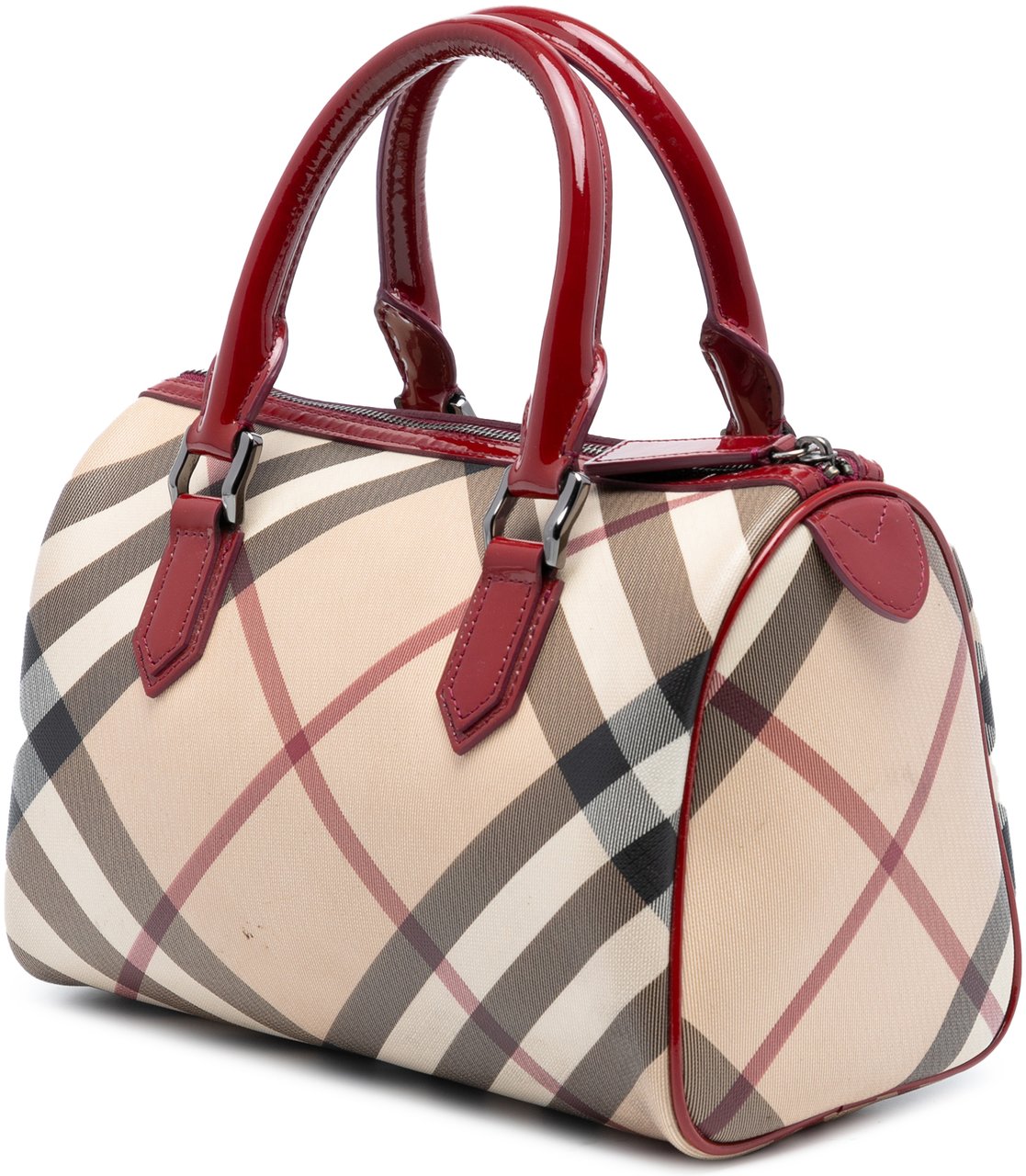 Burberry Supernova Check Canvas Chester Boston Bag Bruin