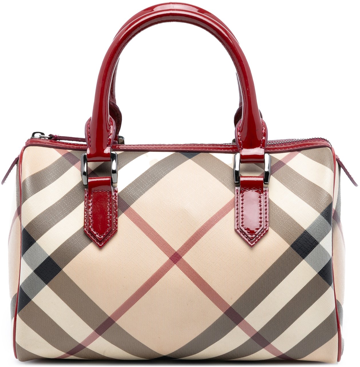 Burberry Supernova Check Canvas Chester Boston Bag Bruin