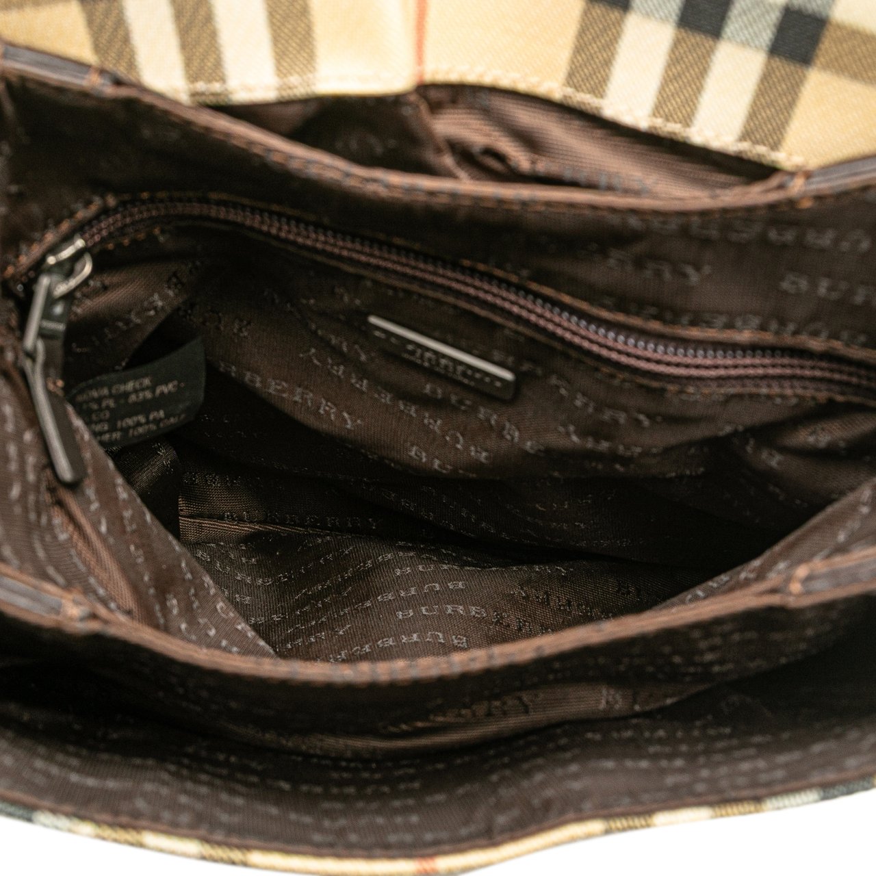 Burberry House Check Coated Canvas Backpack Bruin