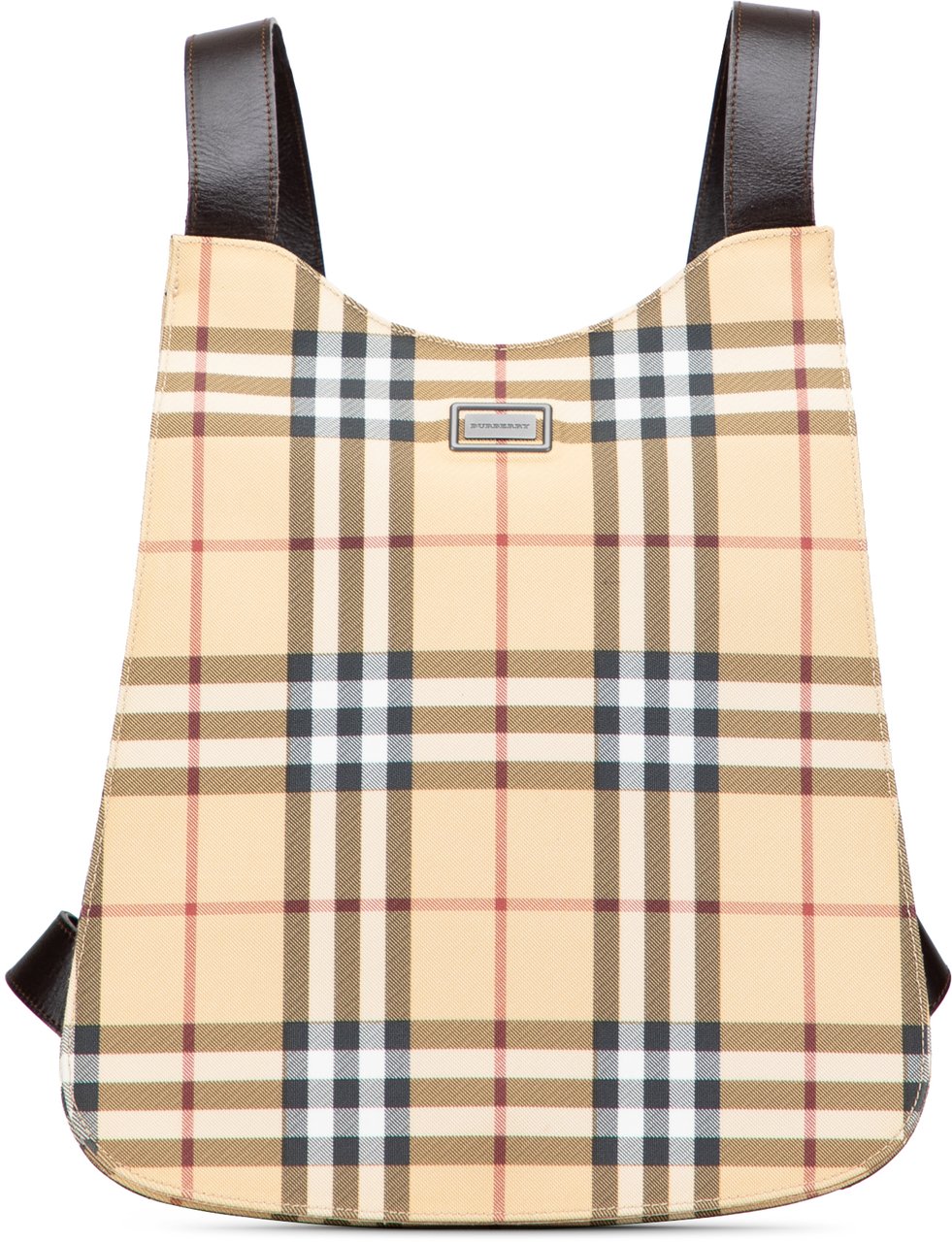 Burberry House Check Coated Canvas Backpack Bruin