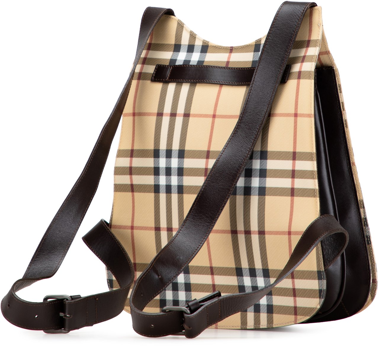 Burberry House Check Coated Canvas Backpack Bruin