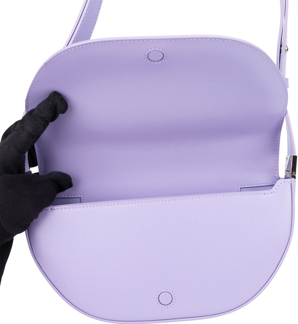 Burberry Burberry Lilac Leather Olympia  Crossbody Bag Paars