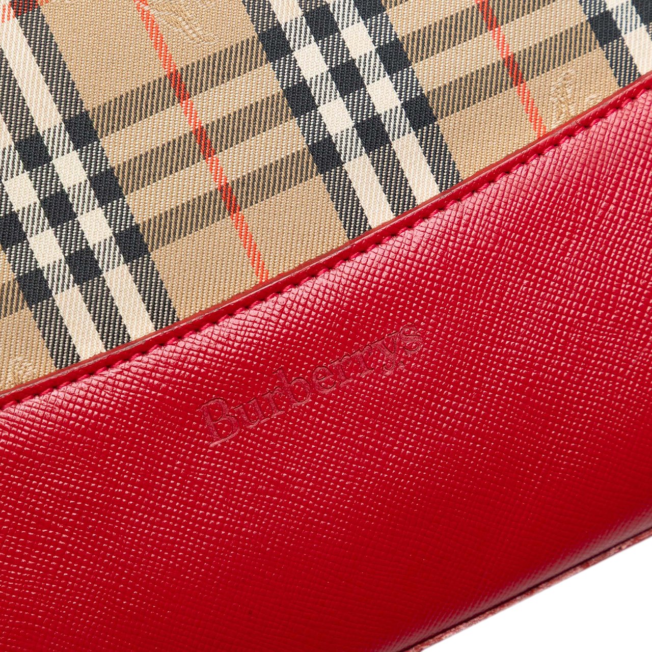 Burberry Haymarket Check Canvas Tote Bruin