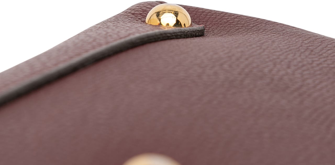 Burberry Medium Leather and House Check Banner Satchel Rood