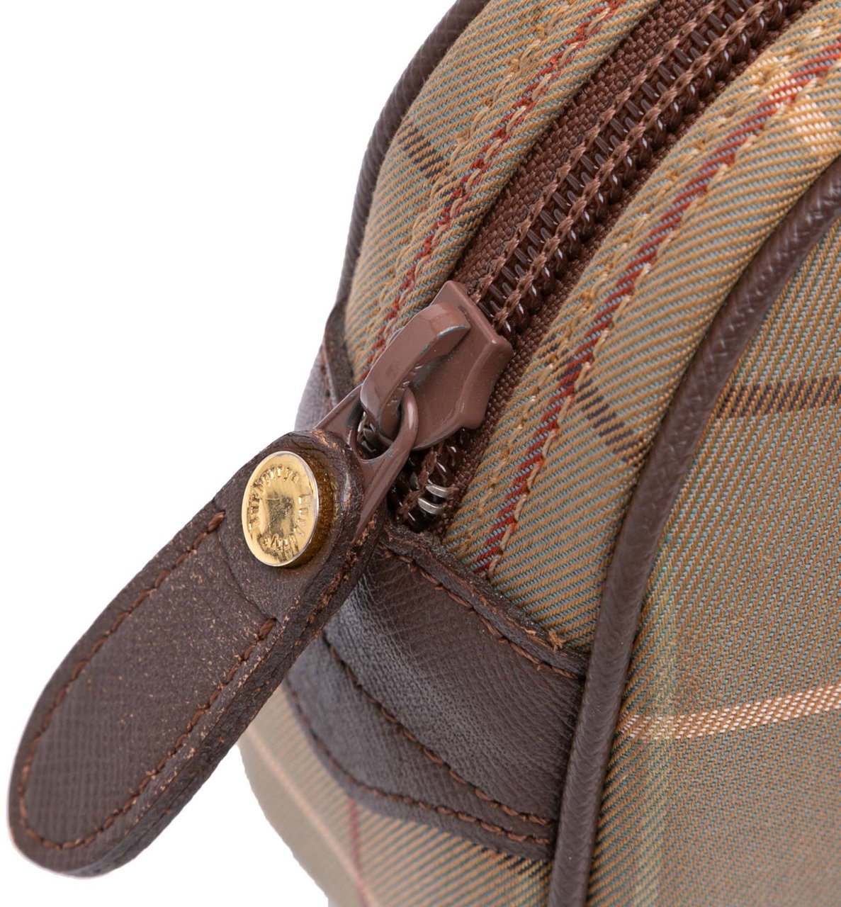 Burberry Vintage Check Canvas Clutch Bruin