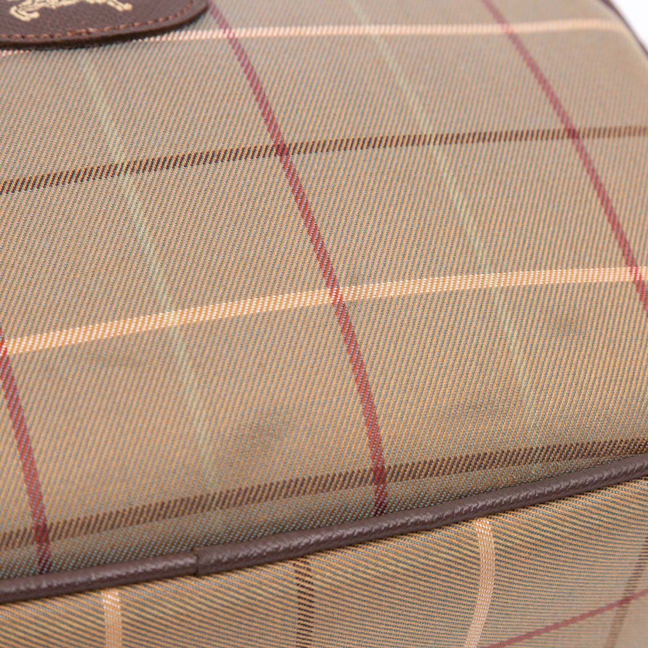 Burberry Vintage Check Canvas Clutch Bruin