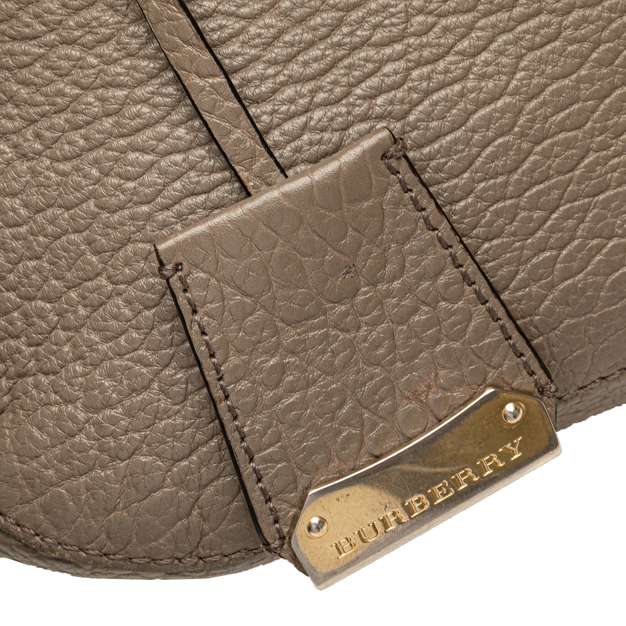 Burberry Small Grained Calfskin Heritage Orchard Bowling Bag Bruin