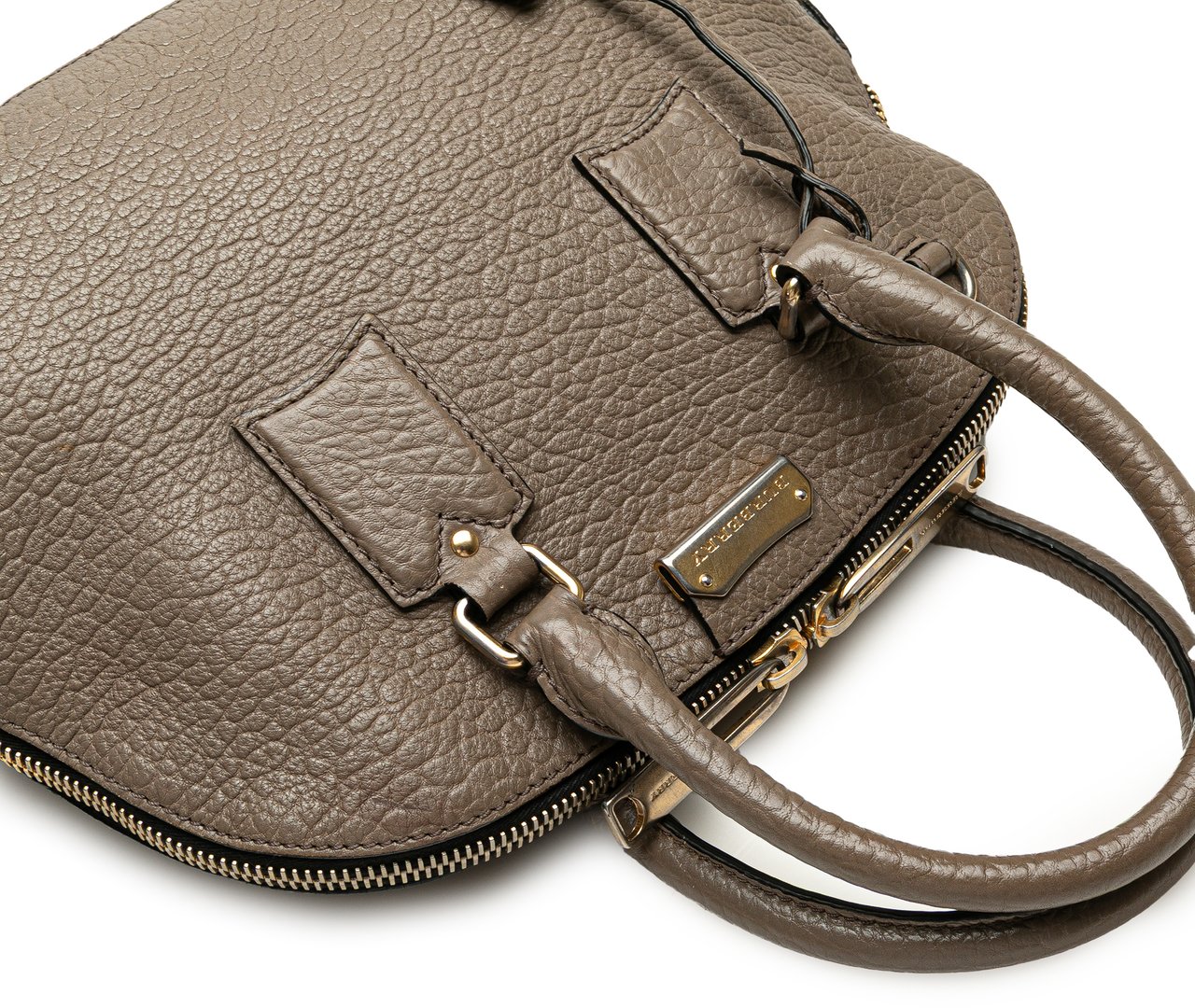 Burberry Small Grained Calfskin Heritage Orchard Bowling Bag Bruin