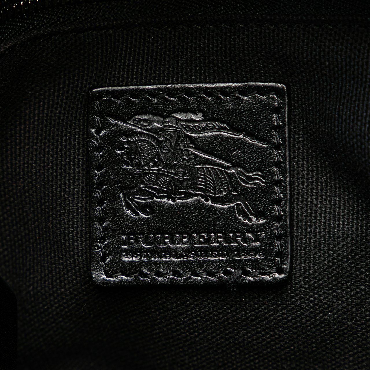 Burberry Mega Check Canvas Lowry Satchel Zwart