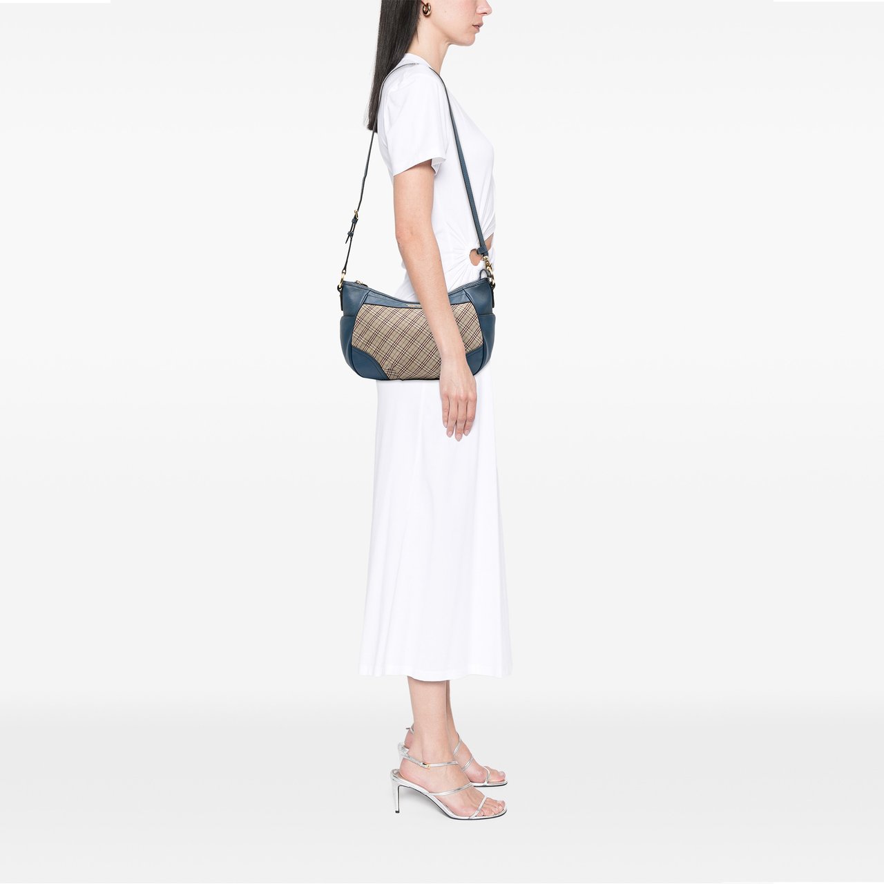 Burberry Nova Check Canvas Crossbody Bruin