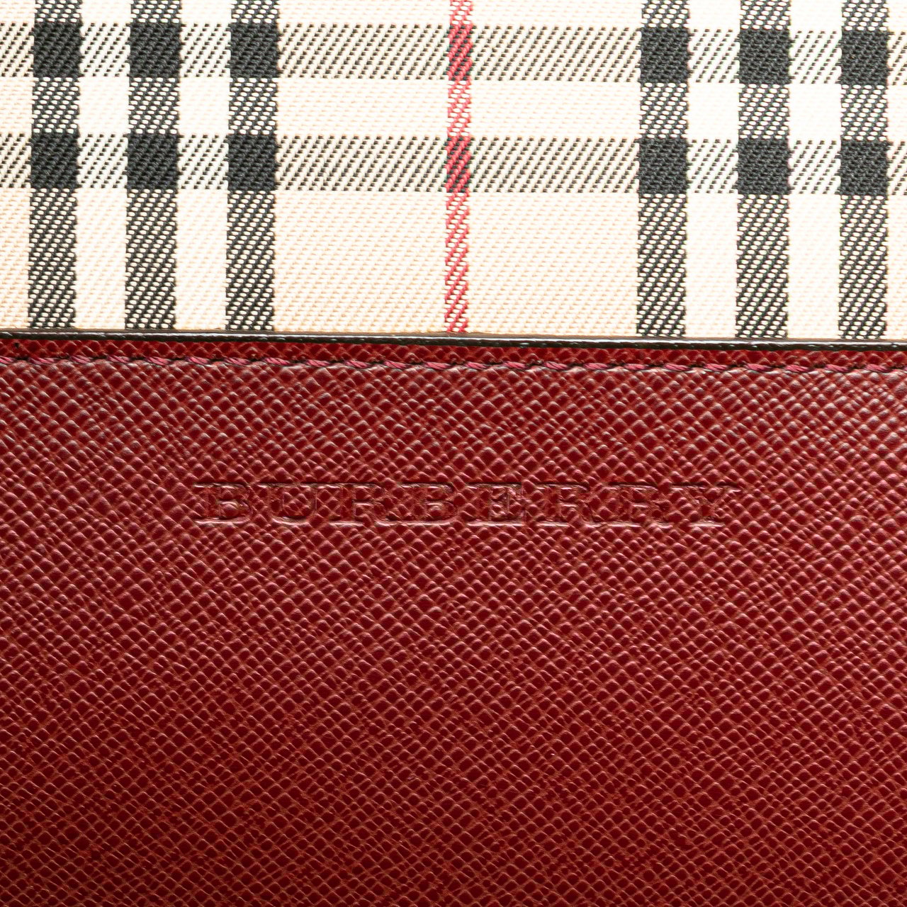 Burberry House Check Canvas Shoulder Bag Bruin