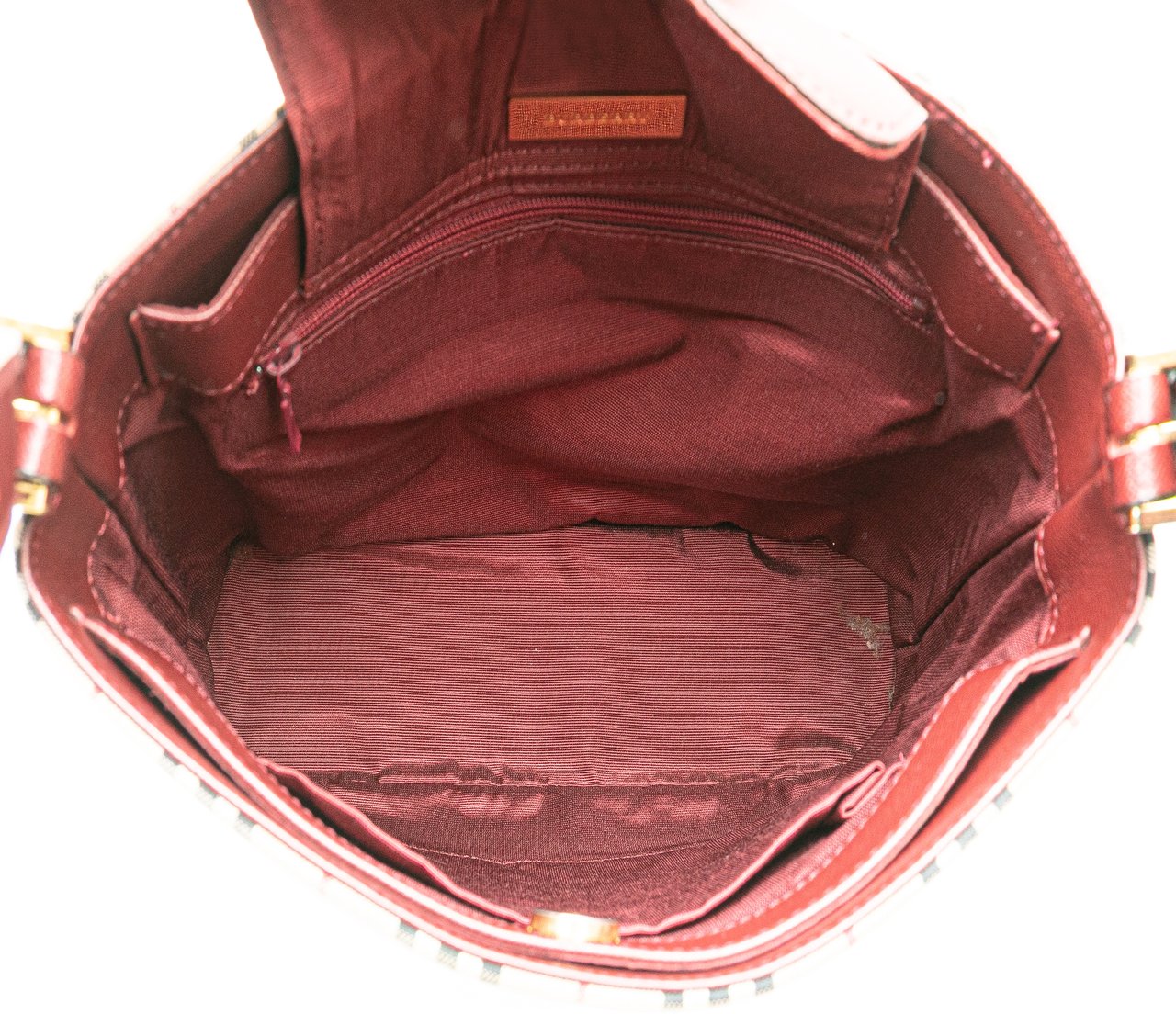 Burberry House Check Canvas Shoulder Bag Bruin