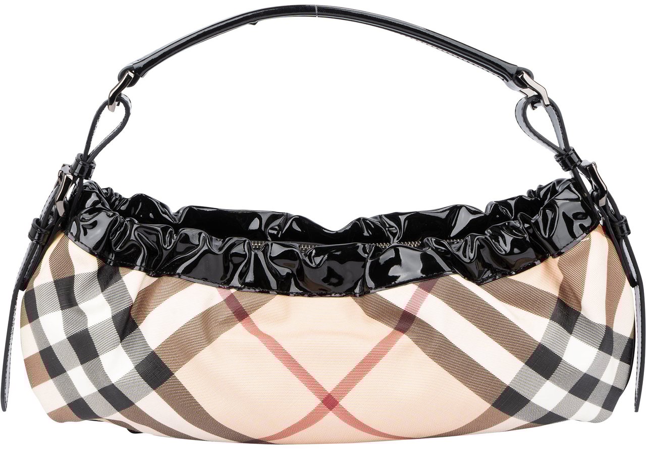 Burberry Burberry Nova-Check Monogram Handbag Beige