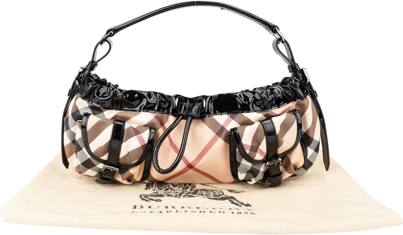 Burberry Burberry Nova-Check Monogram Handbag Beige