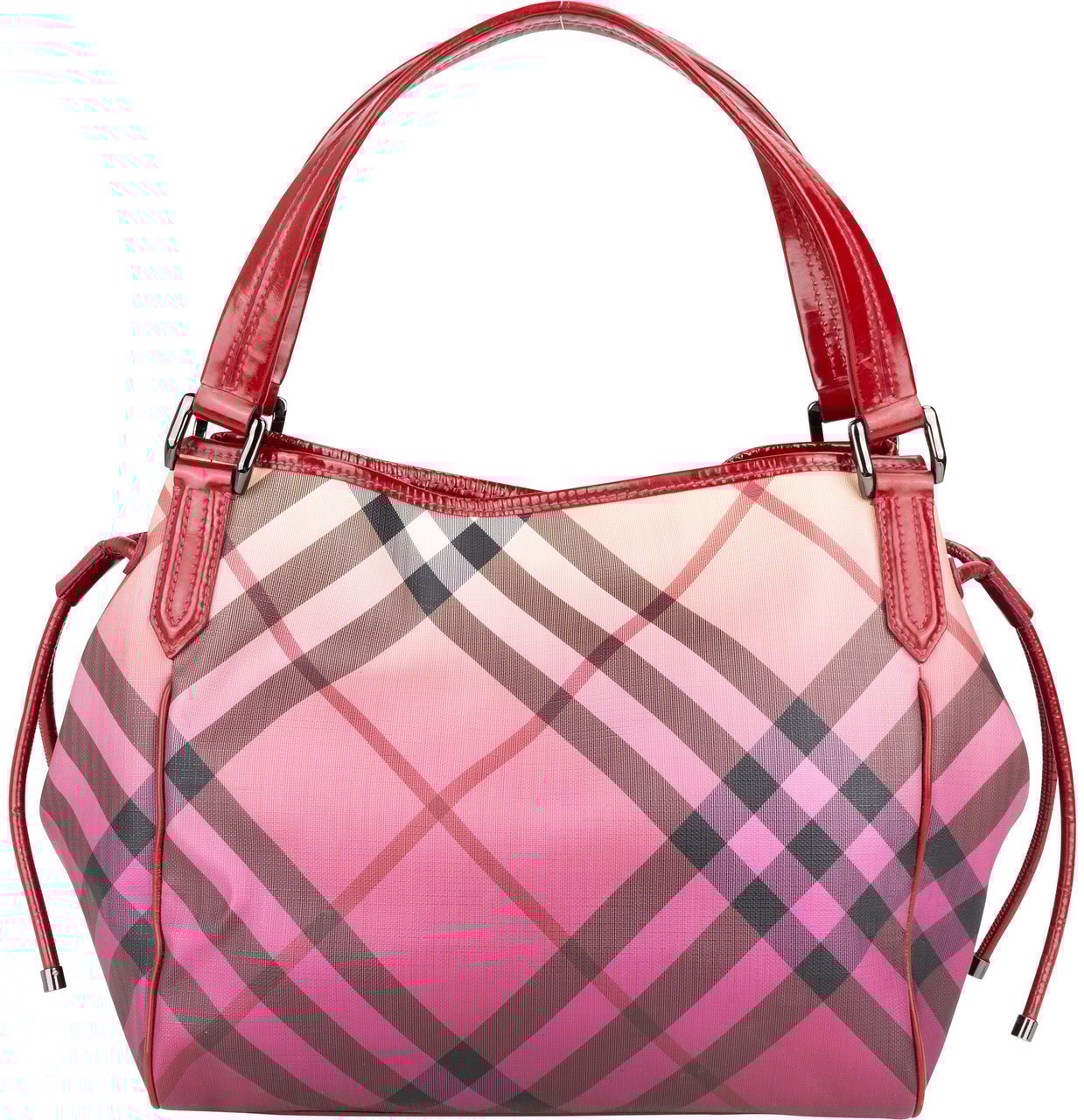 Burberry Burberry Nova-Check Monogram Ombre Handbag Rood