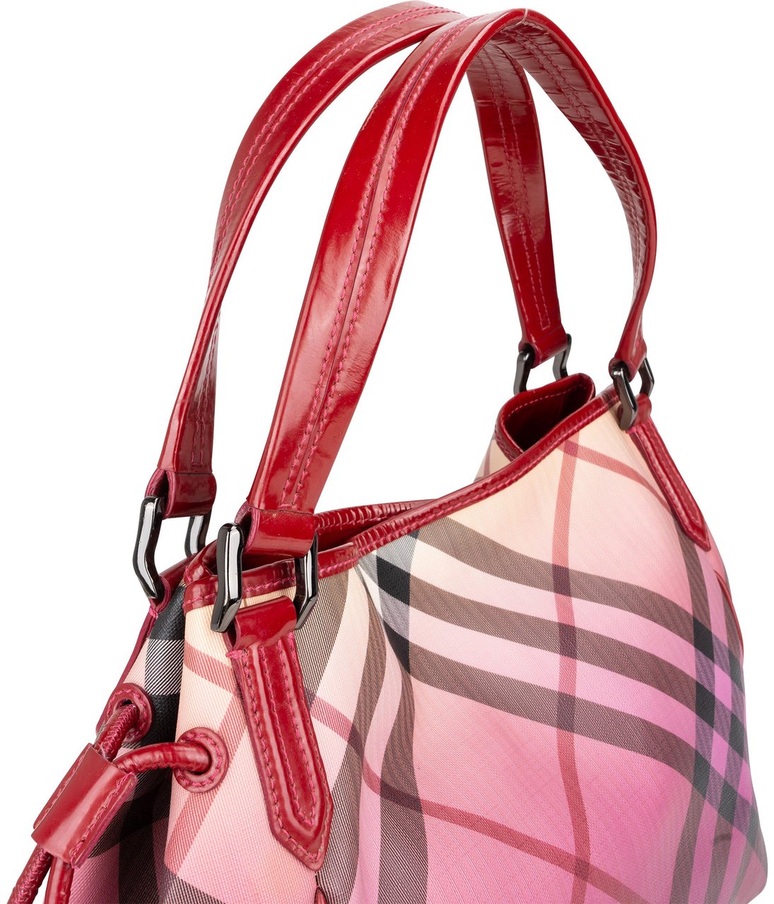 Burberry Burberry Nova-Check Monogram Ombre Handbag Rood