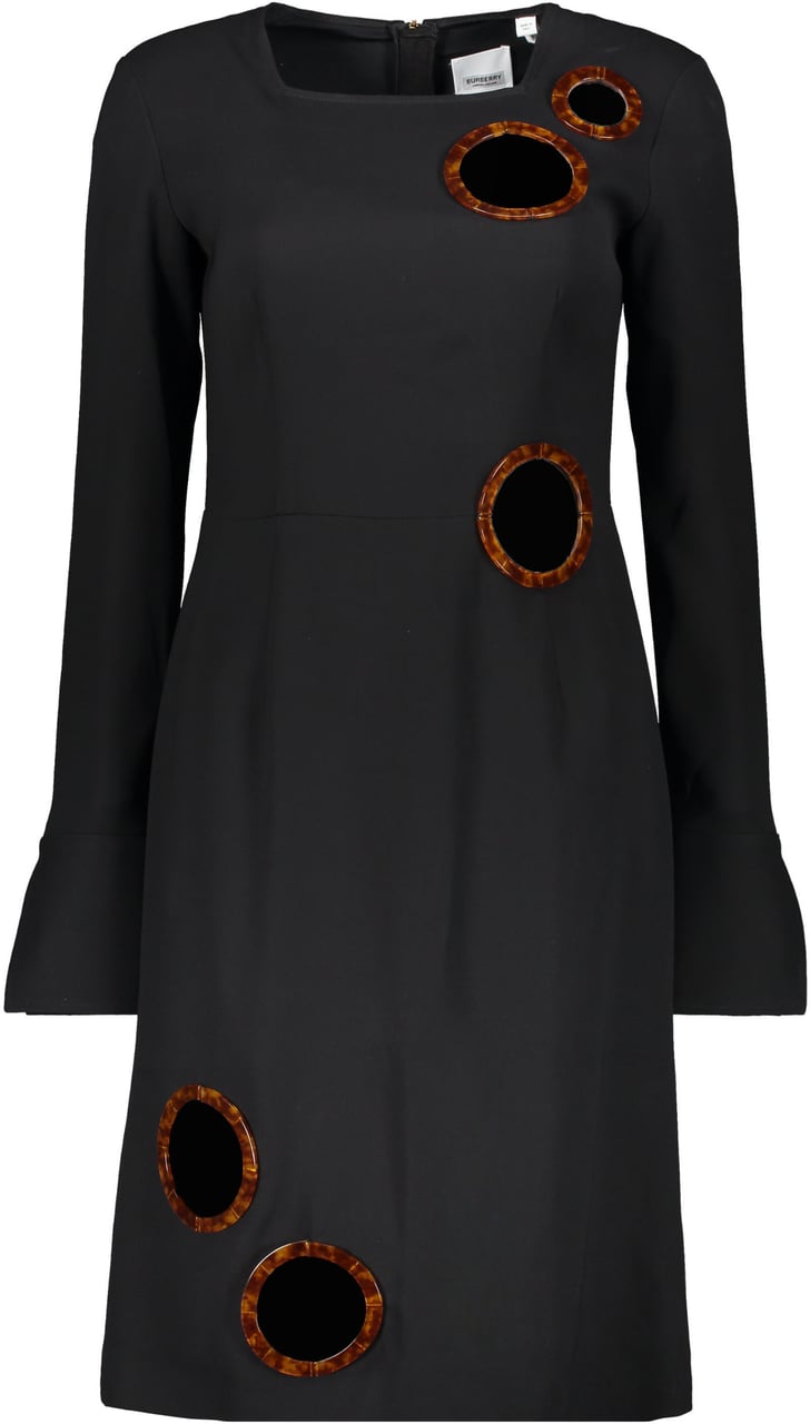 Burberry Silk dress with applications Zwart