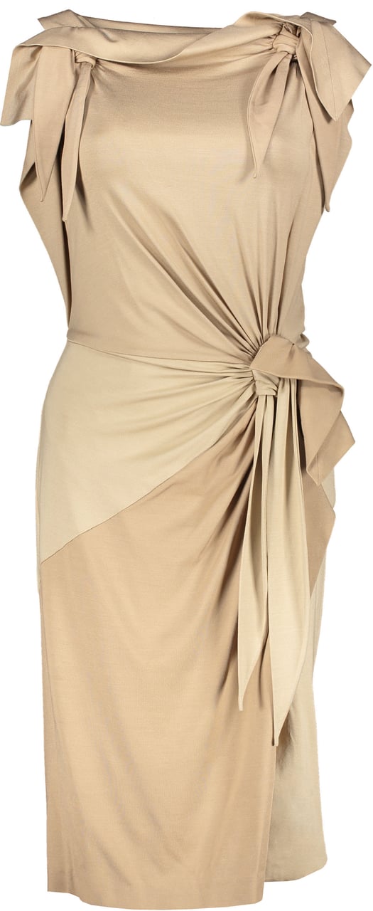 Burberry Silk midi-dress Beige