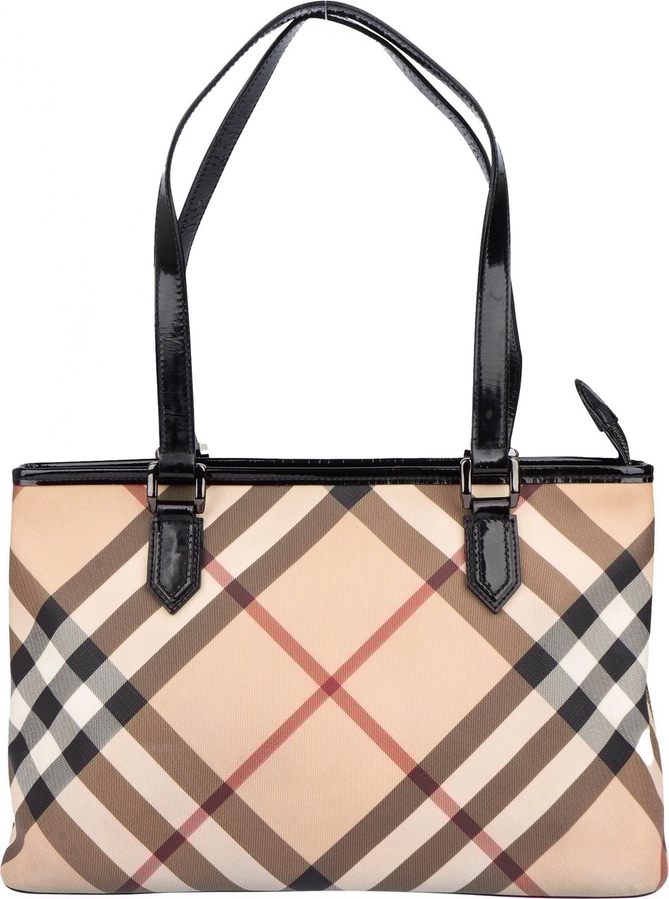 Burberry Burberry Nova-Check Monogram Handbag Beige