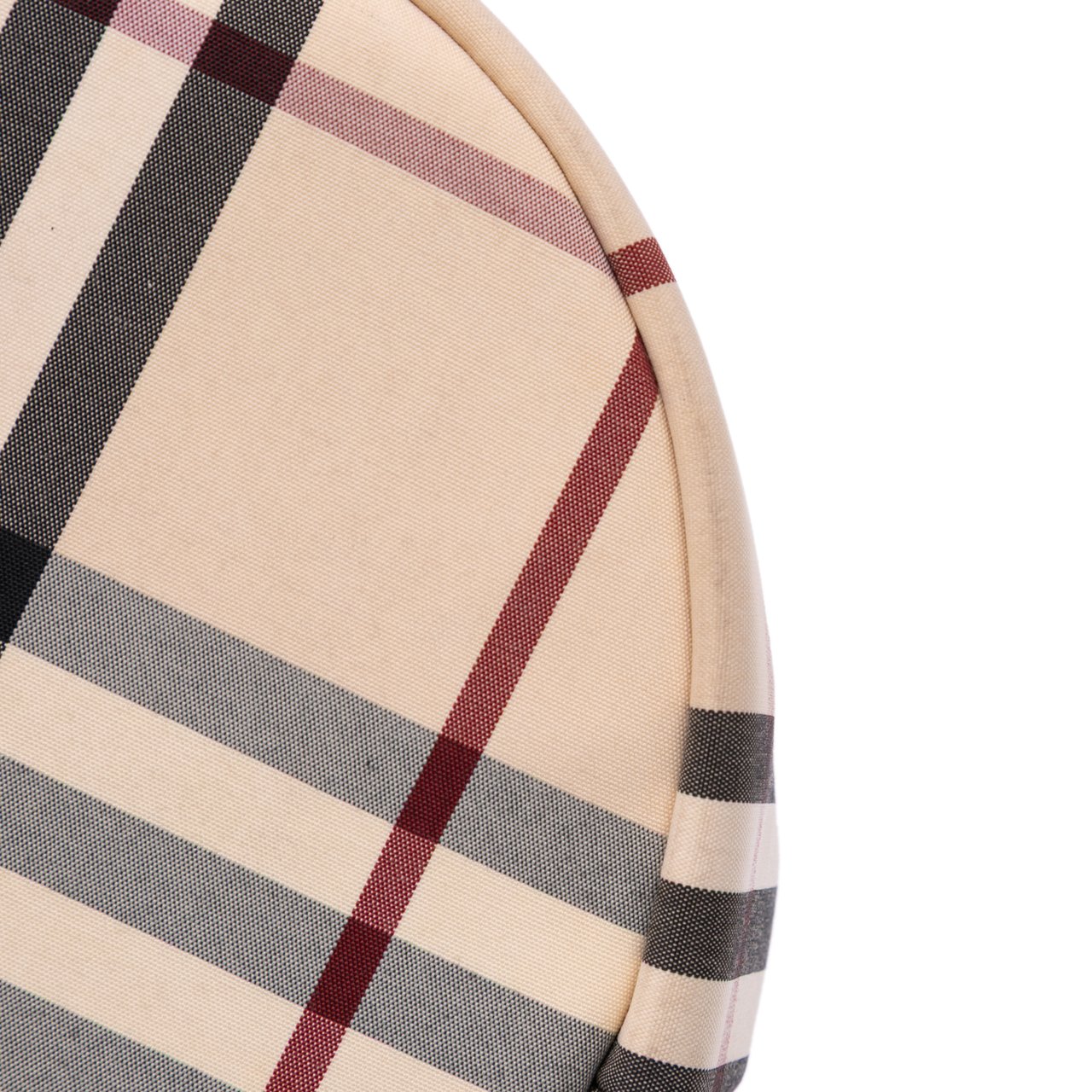 Burberry Velvet Trimmed House Check Canvas Bucket Bag Bruin