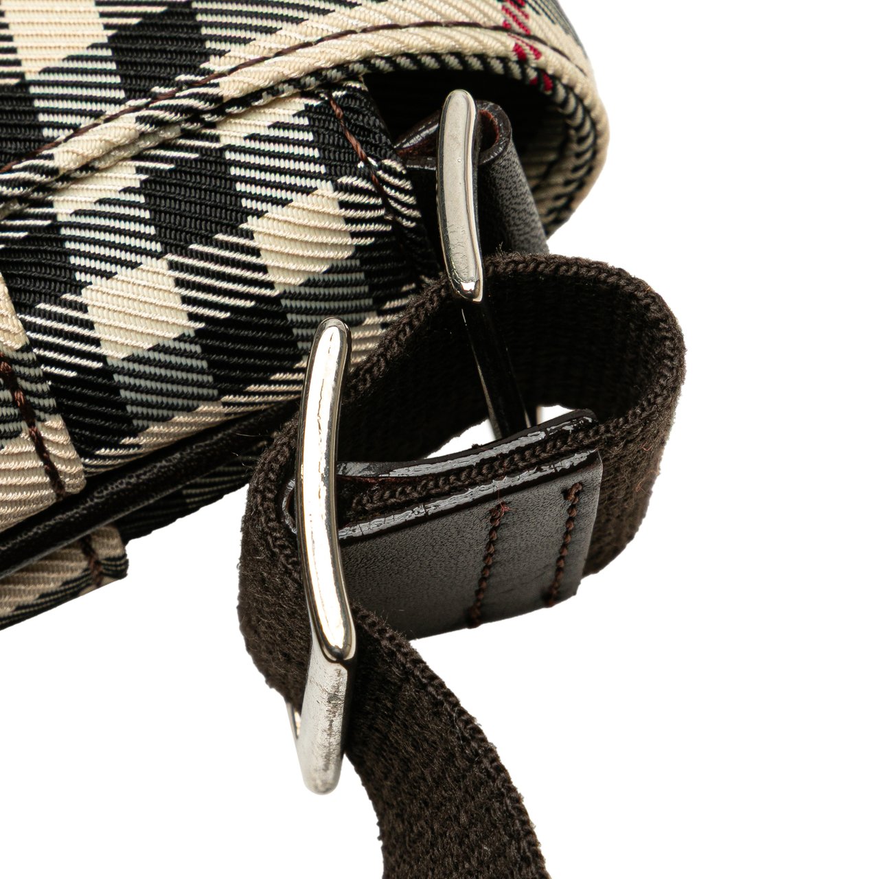 Burberry House Check Canvas Flap Crossbody Bruin
